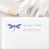 Sjabloon label kleurig dragonfly-retouradres label (Insitu)