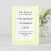 Sjabloon laserlemon Damask Pattern Wedding Kaart (Staand voorkant)
