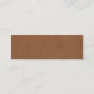 Sjabloon leder-bruin perkamentpapier mini visitekaartje
