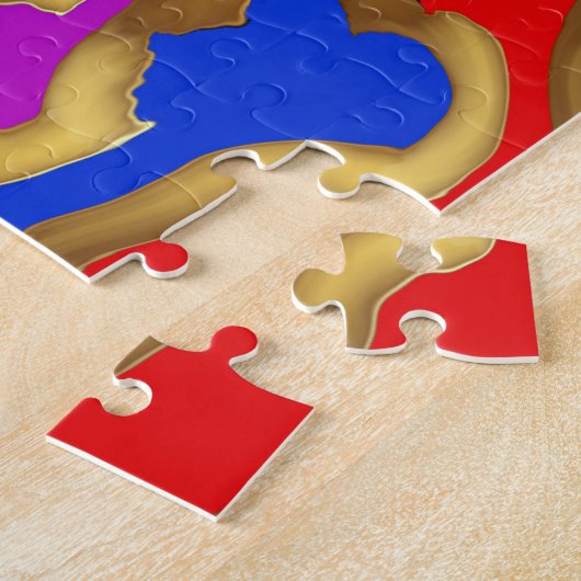 Sjabloon leeg toevoegen uw eigen FOTO-AFBEELDING J Legpuzzel (Zijkant)