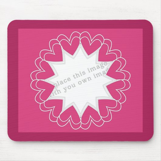 Sjabloon Lijst hart Muismat (Voorkant)