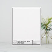 Sjabloon Lijst tekenen Custom Briefhoofd (Staand voorkant)