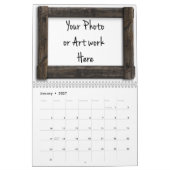 sjabloon "Lijst van hout" Kalender (Jan 2027)