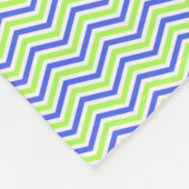 Sjabloon lila en groene monogram Fleece Blanket (Hoek)