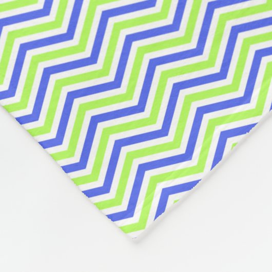 Sjabloon lila en groene monogram Fleece Blanket (Hoek)