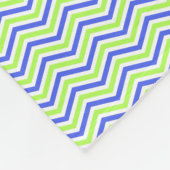 Sjabloon lila en groene monogram Fleece Blanket Deken (Hoek)