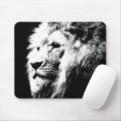 Sjabloon Lion Head Pop Kunst Afbeelding Koning Ren Muismat (Met muis)