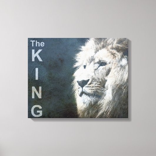 Sjabloon Lion Natuur Animal Foto van King Canvas Afdruk (Voorkant)