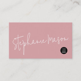Sjabloon Logo Minimalistisch script Simple Dusty R Visitekaartje