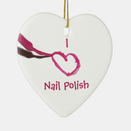 Sjabloon Love Nail Pools Keramisch Ornament (Rechts)