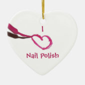 Sjabloon Love Nail Pools Keramisch Ornament (Voorkant)