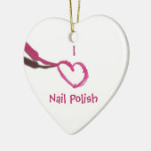 Sjabloon Love Nail Pools Keramisch Ornament (Links)