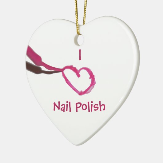 Sjabloon Love Nail Pools Keramisch Ornament (Links)