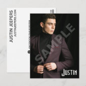 Sjabloon Mannelijke modelkopkaarten Briefkaart (Voorkant / Achterkant)