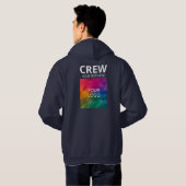 Sjabloon Mannen marineblauw voor zakelijke Logo Hoodie (Achterkant volledig)