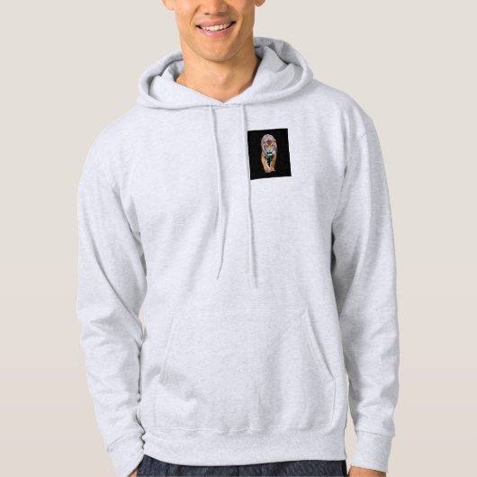 Sjabloon Mannen met dubbel zijspoor lopen Hoodie (Voorkant)