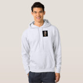 Sjabloon Mannen met dubbel zijspoor lopen Hoodie (Voorkant volledig)