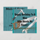 Sjabloon Mannen tools Kaart (Voorkant / Achterkant)