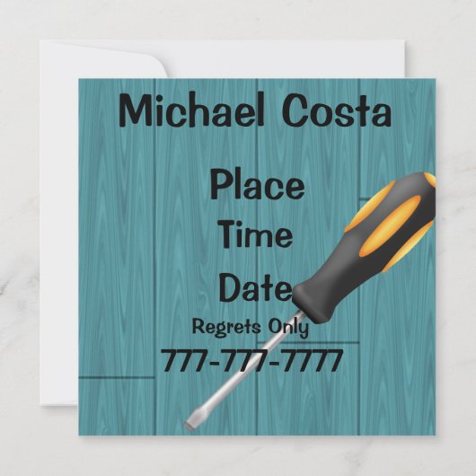 Sjabloon Mannen tools Kaart (Achterkant)