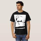 Sjabloon Mannen Trendy Modern Pop Art Curvet Horse T-shirt (Voorkant volledig)