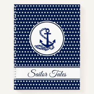 Sjabloon Maritieme stijl Anchor Notitieboek