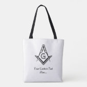 Sjabloon Masonic Canvas tassen | Unieke Freemason  (Achterkant)