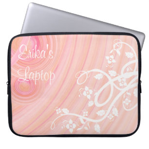 Sjabloon Meisjespekiralen Filigree Flowers Laptop Sleeve