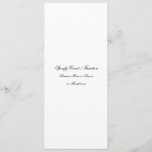 Sjabloon menu - Creëer uw eigen (Voorkant)