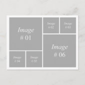 sjabloon met 6 vierkante afbeeldingen briefkaart (Voorkant)