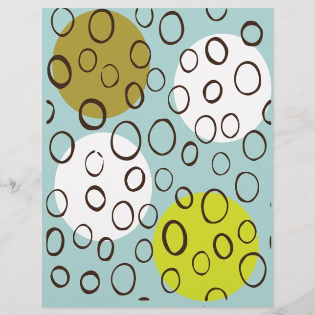 Sjabloon met cirkels scrapbookpapier (Voorkant)