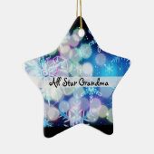 Sjabloon met de Grootma-foto voor kerstversiering" Keramisch Ornament (Rechts)