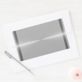 Sjabloon met een glanzend staalmetaal rechthoekige sticker (Envelop)