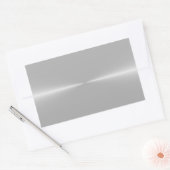 Sjabloon met een glanzend staalmetaal rechthoekige sticker (Envelop)