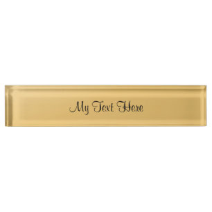 Sjabloon met een rechthoekige Gold Desk Name plate Naambordje