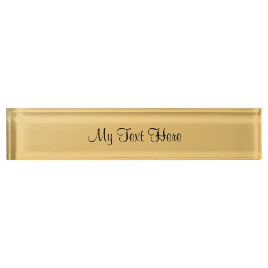 Sjabloon met een rechthoekige Gold Desk Name plate Naambordje (Voorkant)
