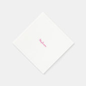 Sjabloon met eigen naammonogram Roze Wit 2023 Servet (Hoek)