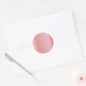 Sjabloon met eigen tekst upload logo roze goud ronde sticker (Envelop)
