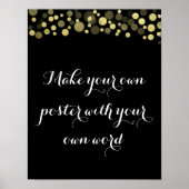 Sjabloon met gouden vormgeving Maak uw eigen Poste Poster (Voorkant)