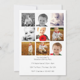 Sjabloon met negen foto's voor meerdere toepassing kaart