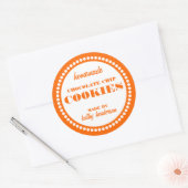 Sjabloon met ronde dot Chocolate Chip Cookie Label (Envelop)