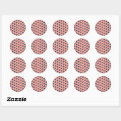 Sjabloon met sterren 4 ronde sticker (Vel)