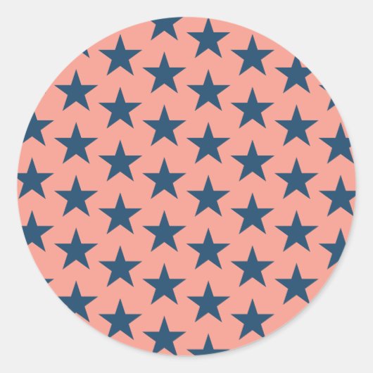 Sjabloon met sterren 4 ronde sticker (Voorkant)