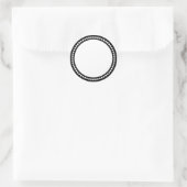 Sjabloon met zwart stippellijntje ronde sticker (Tas)
