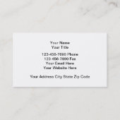 Sjabloon metalen Visitekaartjes (Achterkant)