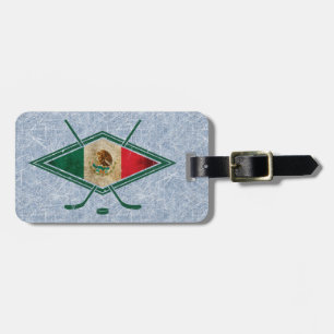 Sjabloon Mexicaans Ice Hockey Bagagelabel
