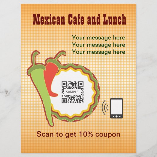 Sjabloon Mexicaans restaurant Flyer (Voorkant)