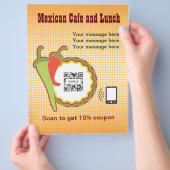 Sjabloon Mexicaans restaurant Flyer (Hand)