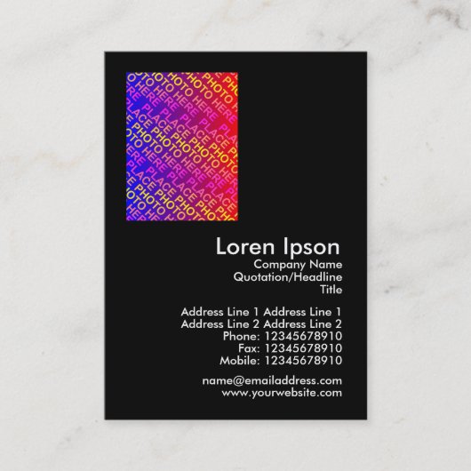 Sjabloon mini-fotokaart visitekaartje (Voorkant)