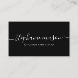 Sjabloon minimalistisch eenvoudig, modern zwart visitekaartje