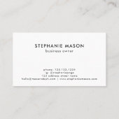 Sjabloon minimalistische aangepaste scriptfotograf visitekaartje (Achterkant)